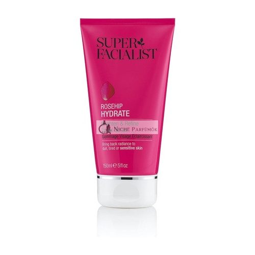 Super Facialist Rosehip Hydrate Brighten & Refine Face Scrub with Shea Butter & Cucumber Oil 150ml