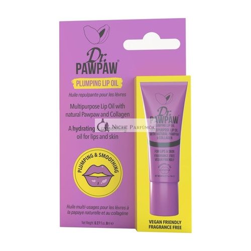 Dr.PAWPAW Plumping Lip Oil with Natural Pawpaw for Visibly Plumped, Glossy, Irresistible Lips 8ml