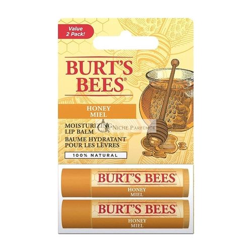 Burt's Bees Lip Balm with Honey & Beeswax - Pack of 2