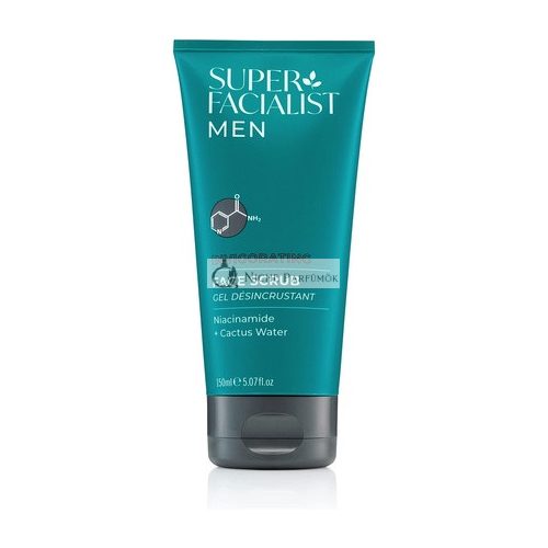 Super Facialist for Men Energising Face Wash with Vitamin B3 Gentle Exfoliator & Blackhead Remover Shea Butter & Almond Oil Vegan Friendly 150ml