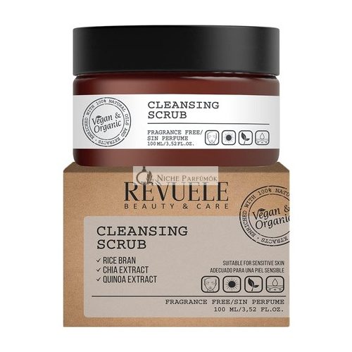 Revuele V&O Gentle Face Peeling Cleanser with Glycolic Acid 100ml - 100% Organic & Vegan for Men and Women