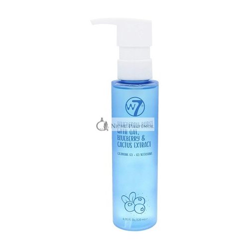 W7 Blueberry Burst Cleansing Gel with Blueberry, Cactus and Oat Extract - Makeup Remover and Skin Cleanser