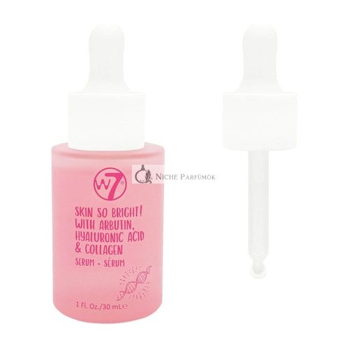 W7 Skin So Bright Face Serum with Hyaluronic Acid and Collagen - Rejuvenating and Renewing Skin