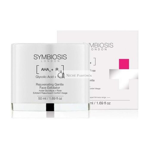 Symbiosis London Rose and Glycolic Acid Rejuvenating Gentle Face Exfoliator 50ml