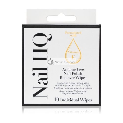 Nail HQ Acetone Free Nail Polish Remover Wipes - 10 wipes