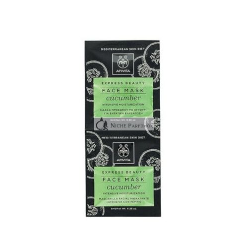 Apivita Face Mask for Intensive Moisturization with Cucumber 8ml - Pack of 2