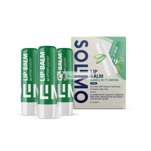 Amazon Brand Solimo Lip Balm Aloe Vera - Pack of 3