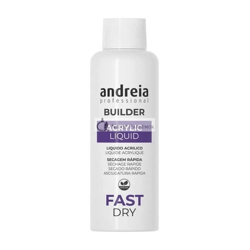 Andreia Professional Nail Builder Acrylic Monomer Liquid Fast Dry 100ml for Professionals - Salon Quality Strong Adhesion Extensions