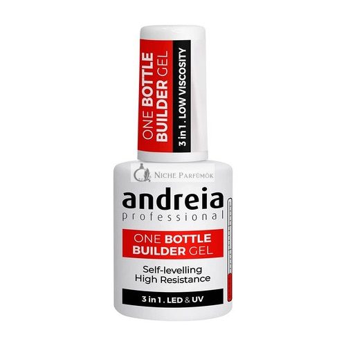 Andreia Professional Gel Builder Nail Construction Triphasic 3 in 1 LED and UV Soft White 14ml