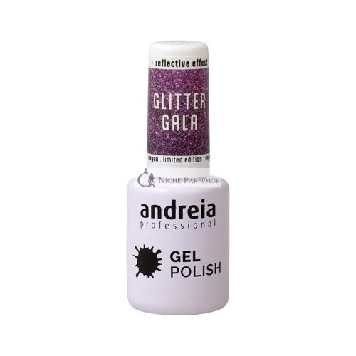 Andreia Glitter Gel Polish for UV/LED Lamp Color GG4 Violet 10.5ml