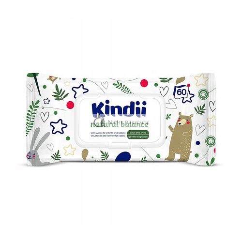 Cleanic Kindii Chusteil Natural Balance 60 Pieces