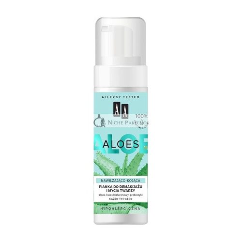 AA Aloes 100% Aloe Vera Extract Moisturizing and Soothing Make-up and Face Cleansing Foam 150ml