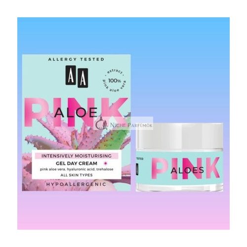 AA Pink Aloe Vera Intensively Moisturising Gel Day Cream with Hyaluronic Acid 50ml