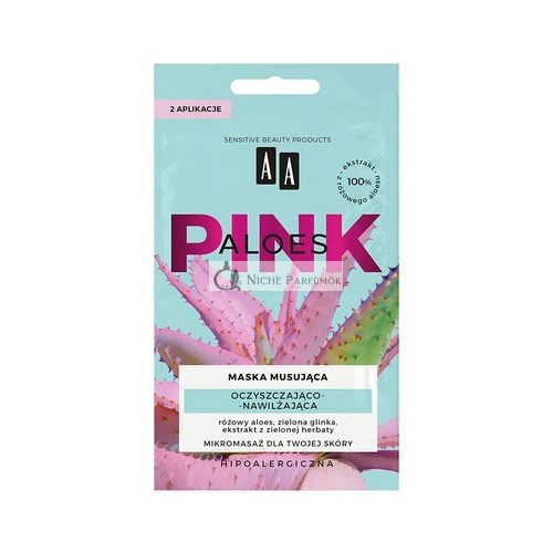 AA Aloes Pink Cleansing Moisturizing Mask with Champagne 2x4g