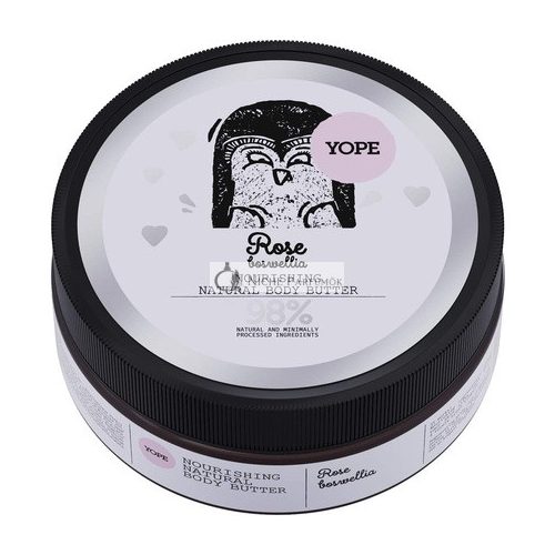 YOPE Natural Nourishing Body Butter with Rose Extract Shea Butter Murumuru Butter Avocado Oil Olive Oils Moisturizing 98% Natural Ingredients Rose and Boswellia 200ml