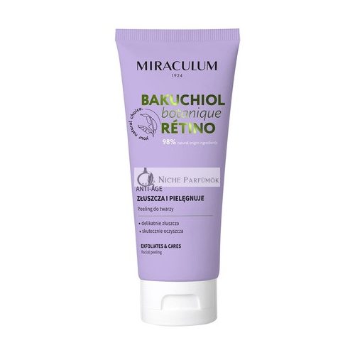 Miraculum Bakuchiol Face Peeling Blackhead Removal Facial Cleansing for Impure Skin Anti-Aging Peeling and Mask for All Skin Types 100ml