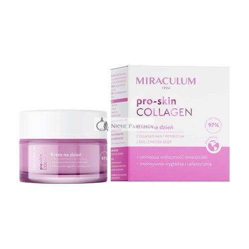 Miraculum Collagen Pro-Skin Day Cream Anti-Wrinkle Face Cream Revitalizes Smooths Wrinkles Collagen Kombucha For All Skin Types For Day & Night 50ml