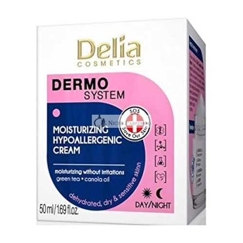 Dermo System Moisturizing Hypoallergenic Cream Day & Night with Green Tea and Canola Oil