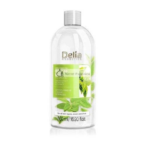 Delia Cosmetics Purifying Micellar Water Facial Cleanser with Green Tea Extract and Avocado Oil 500ml