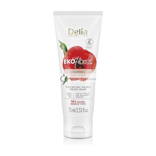 Delia Cosmetics EKOflorist Cleansing Scrub Vegan Peeling with Walnut Particles 75ml