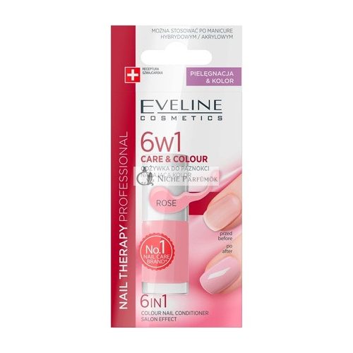 Eveline Cosmetics Nail Therapy Care & Colour Nail Conditioner 6 in 1 Rose 5ml