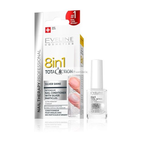 Eveline 8 In1 Total Action Intensive Nail Conditioner Silver Shine 12ml