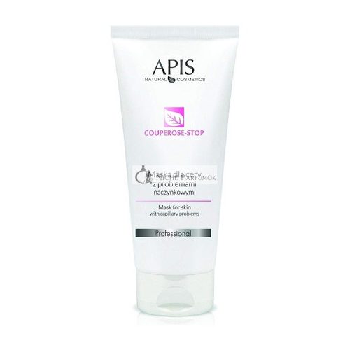 APIS Couperose Stop Mask for Skin with Couperose Problems with Vitamin C, Kiwi, Lemon, Dog Rose, Ginkgo Relief of Sensitive Couperose Skin 200ml