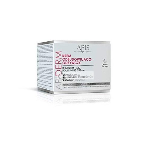 APIS APIDERM Rebuilding Night Face Cream with Extracts of Tara Tree, Oats, Flax, Aloe, Vitamins A and E, D-Panthenol and Allantoin 50ml