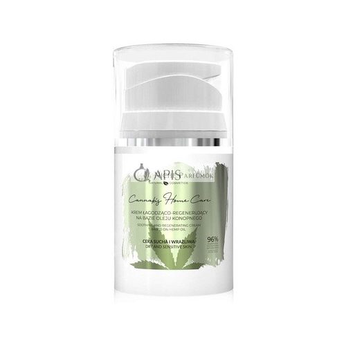 APIS Cannabis Home Care Soothing and Regenerating Face Cream with Cannabis Fragrance Water, Shea Butter, and Hyaluronic Acid 50ml