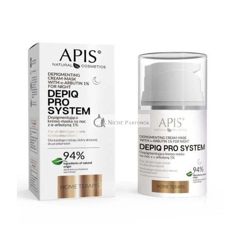 APIS Depiq Pro System Depigmenting Cream Mask with Alpha-Arbutin 1% for Night 50ml