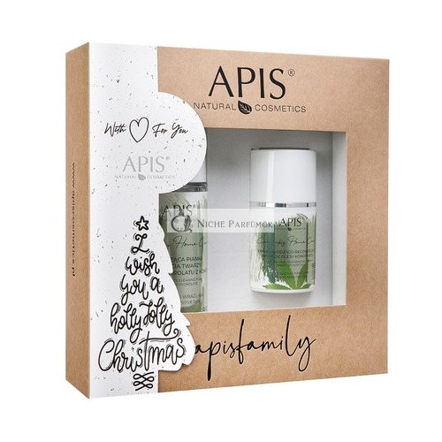 Apisset Christmas Set Cannabis Soothing Face Wash Foam 150ml And Soothing-Regenerating Cream 50ml