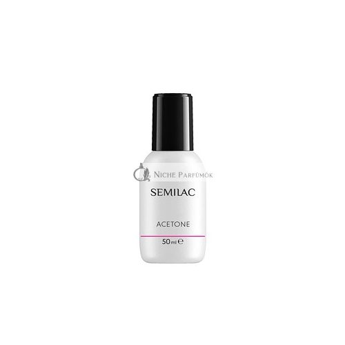 Semilac Acetone Nail Polish Remover 50ml for Hybrid UV LED Nail Polish - Dermatologically Tested