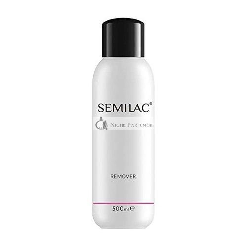 Semilac Remover Nail Polish Remover 500ml with Acetone and Lanolin for Hybrid Polish - Dermatologically Tested