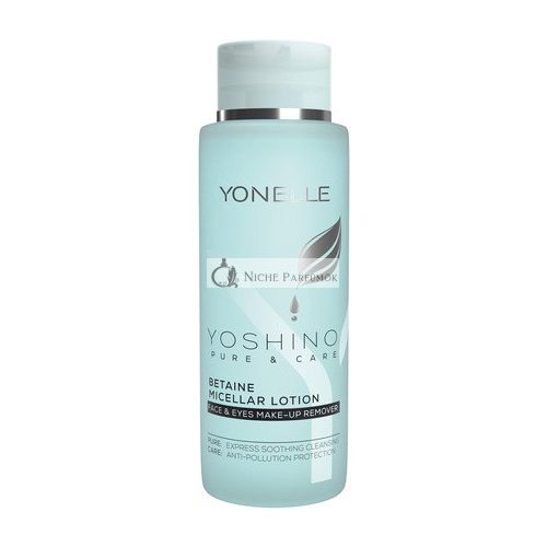 YONELLE Micellar Cleansing Water for All Skin Types Yoshino Pure & Care with Betaine, Jeju Blossom Essence and D-Panthenol Cleansing and Soothing Effect 400ml