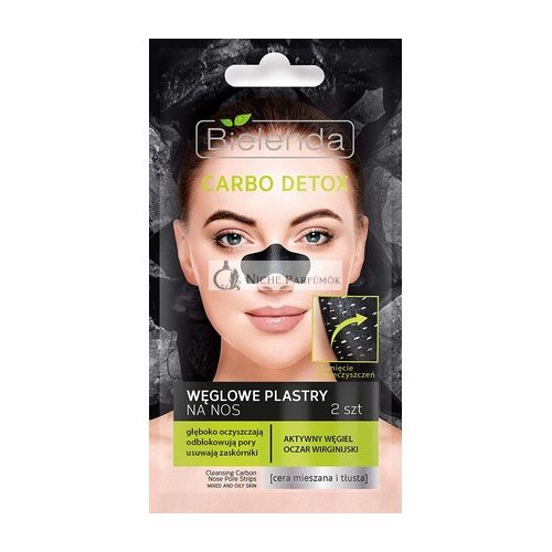 Bielenda Carbo Detox Cleansing Carbon Nose Pore Strips for Mixed and Oily Skin