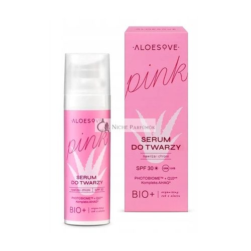 Aloesove Pink Serum For Face Strongly Moisturizing Day Spf 30 30 Ml