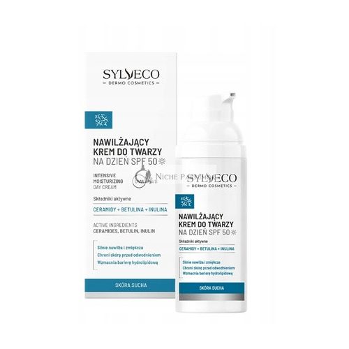 Sylveco Dermo Skin Dry Moisturizing Face Cream For Day Spf 50 - 50 Ml