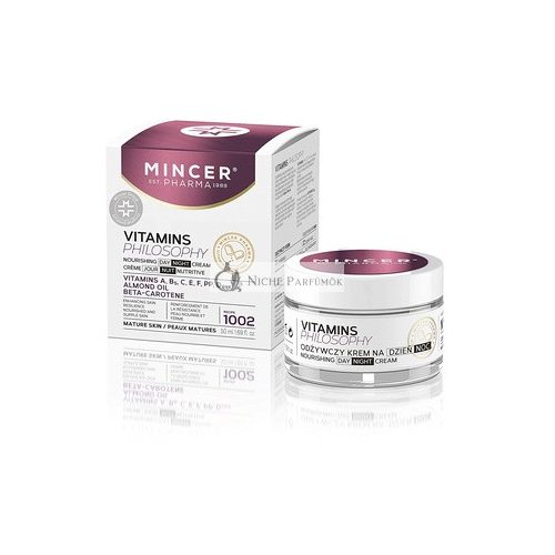 Mincer Pharma Vitamins Philosophy Nourishing Day and Night Face Cream for Mature Skin with Almond Oil and Vitamins 50ml