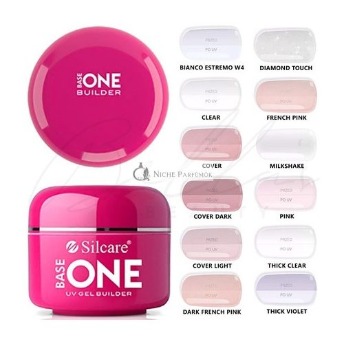 SILCARE Base One Clear Cover Diamond Touch Thick French Pink UV Gel Nail Builder