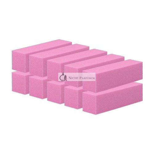 T4B MIMO 4 Sided Manicure Pedicure Tool Nail Buffer Block in Pink 10 Piece