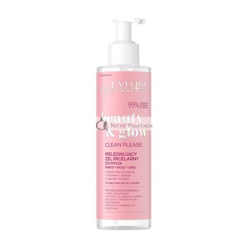 EVELINE Beauty & Glow Clean Please! Conditioning Micellar Gel for Face, Eyelids, and Lips 200ml