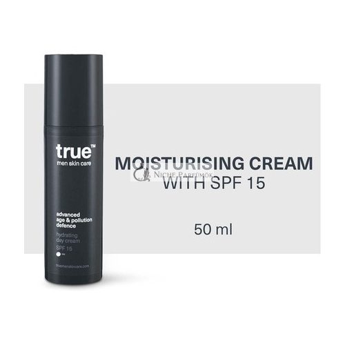 True Men Skin Care Hydrating Day Cream with SPF 15 Advanced Age & Pollution Defence 50ml