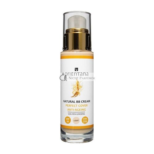 Orientana Natural BB Cream Perfect Cover Anti-Ageing SPF 30 Vegan Moisturizing Glow Effect 30ml - Golden Ginseng Light