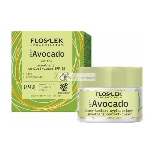 FLOSLEK Rich Avocado Smoothing Day Cream SPF 15 50ml