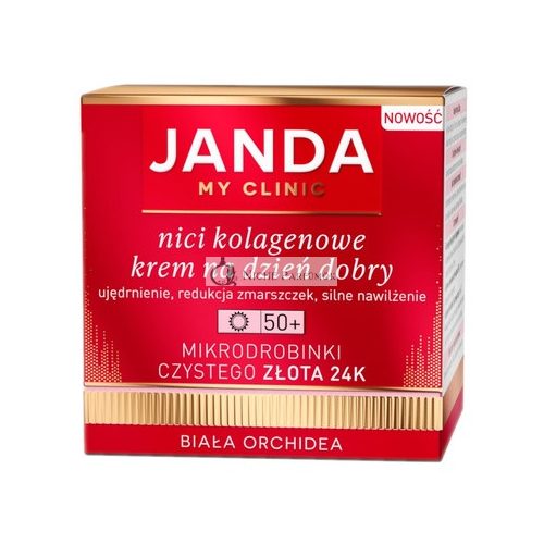 Jandan Collagen Day Cream 50 With Micro-Particles Of Pure 24k Gold White Orchid 50ml