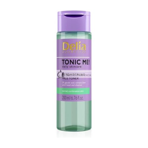 Delia Cosmetics Tonic Me Brightening Toner for Normal and Combination Skin 5% Glycolic Acid Vitamin C Aloe 200ml