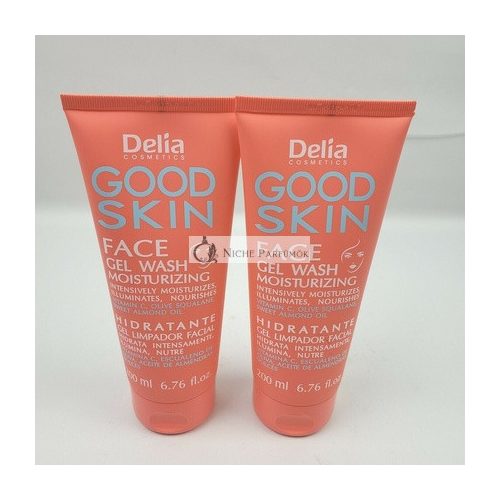 Delia Good Skin Moisturizing Face Wash Gel with Squalane and Almond Oil 6.76oz - Pack of 2