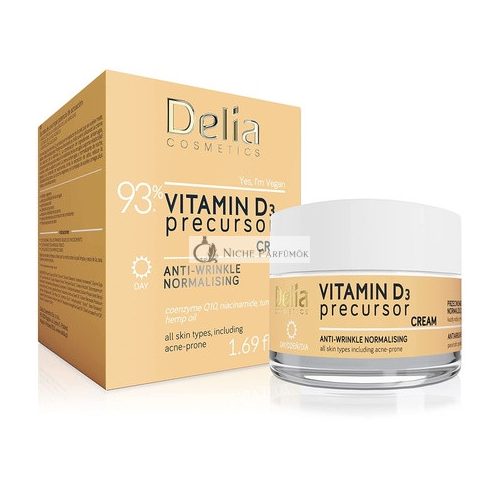 Delia Cosmetics Vitamin D3 Precursor Anti-Wrinkle Normalizing Day Cream for All Skin Types 50ml