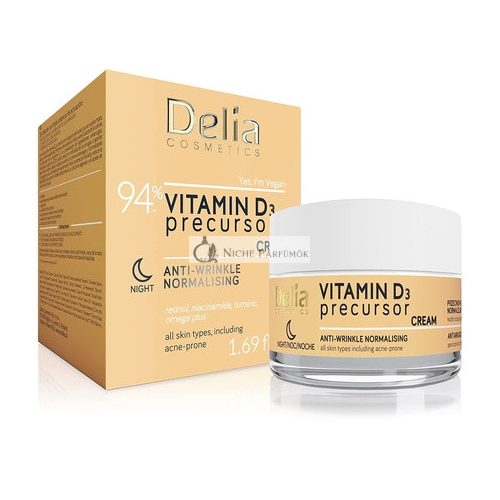 Delia Cosmetics Vitamin D3 Precursor Anti-Wrinkle Normalizing Night Cream for All Skin Types 50ml