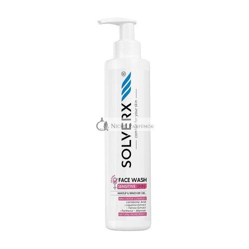 SOLVERX Sensitive Skin Facial Cleanser with Pump 200ml